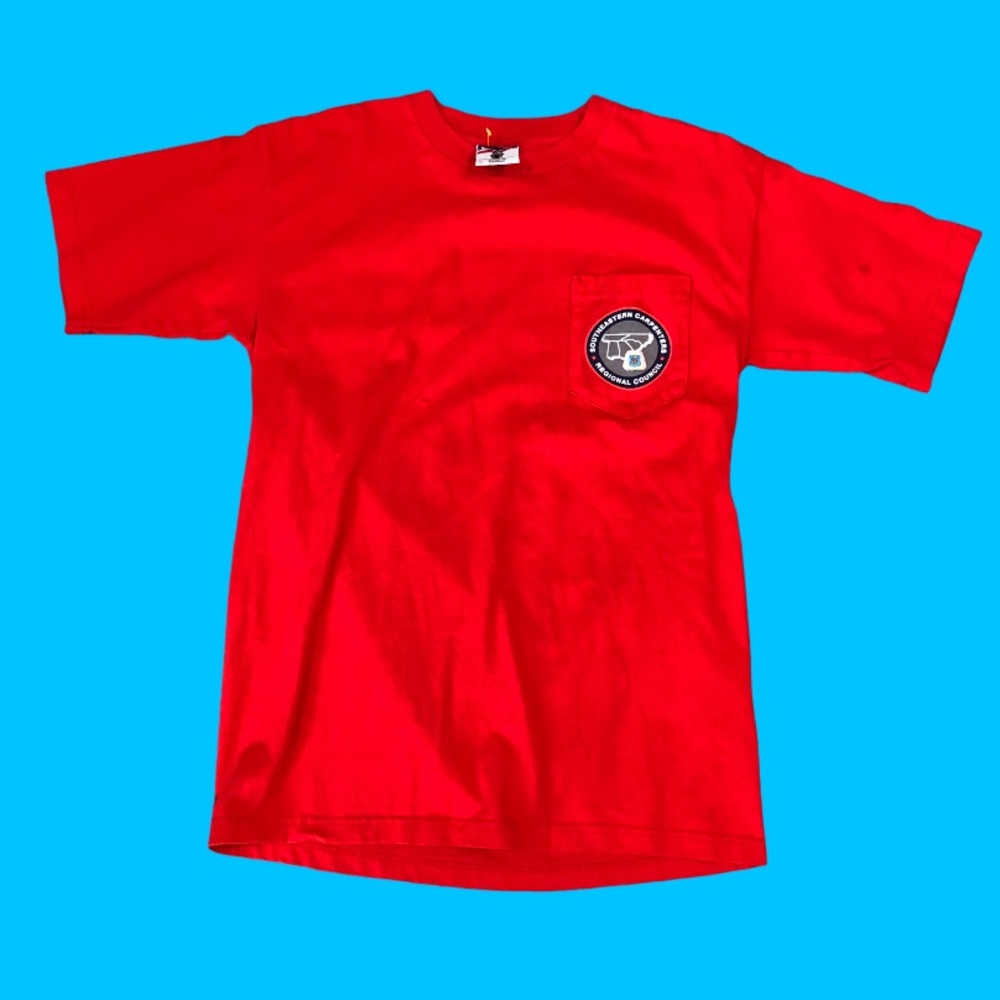 Vintage Union Worker Pocket T-Shirt Made in USA - Picture 4 of 6